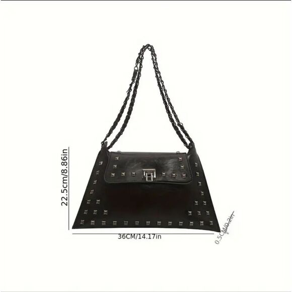 White Faux-Leather Vintage Boho Shoulder Bag Purse - Picture 3 of 3